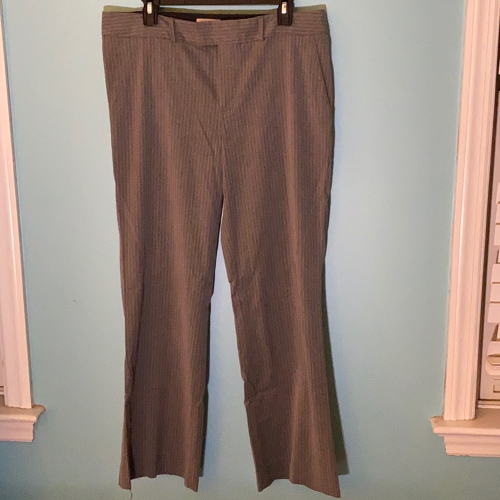 Calvin Klein gray and black pinstripe pant.